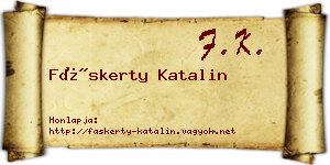 Fáskerty Katalin névjegykártya