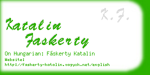 katalin faskerty business card